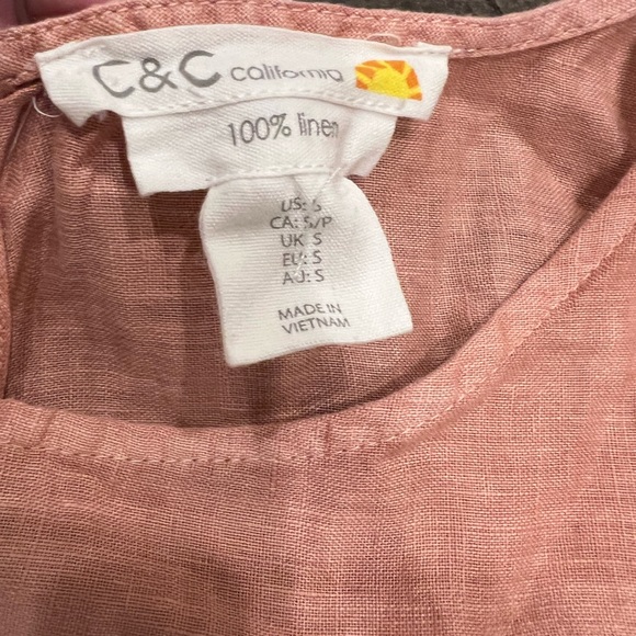 C&C California 100% Linen Sun Dress - Picture 3 of 7